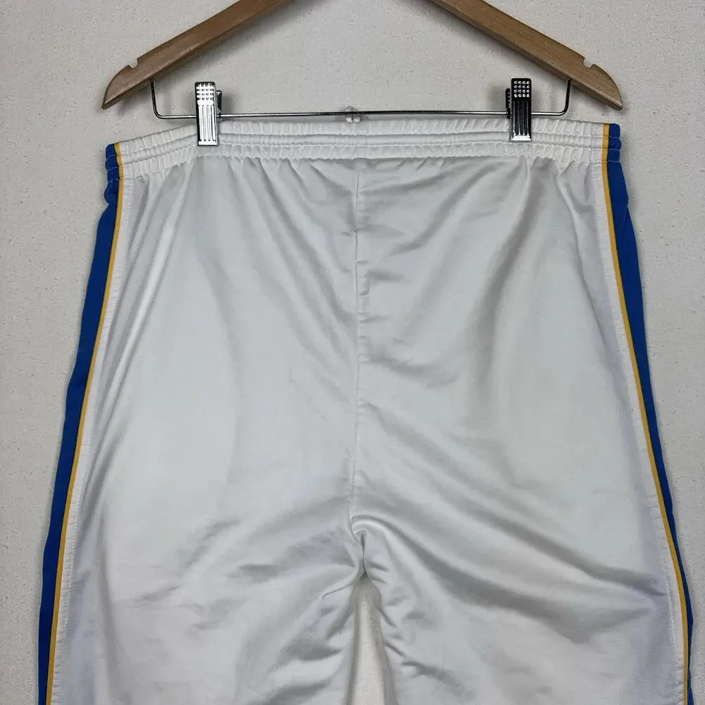 Vintage 80’s Puma Track‎ Pants Embroidered Logo White Blue Yellow
